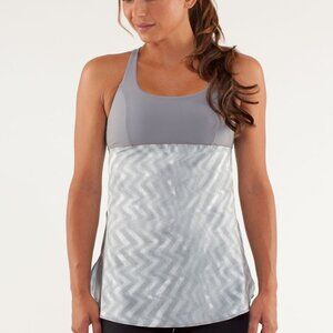 Like new! Lululemon Venus Tank top / sleeveless shirt, racerback tank grey white